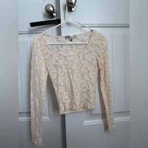 Madden Girl Lace Blouse - Cream